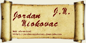 Jordan Miokovac vizit kartica